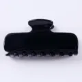 Molletta per capelli nera, design minimalista, presa forte per styling quotidiano, elegante. - Grande Stile Rettangolare Geometrico Nero