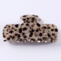 Molla per capelli in acetato con motivo a stelle alla moda, accessorio chic per acconciature. - Stile Rettangolare Geometrico Stella Macchiato Nero e Bianco