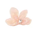 Molla per capelli a fiore rosa per donna, grande accessorio elegante con strass lucido. - Arancione