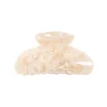 Molla per capelli in acrilico da donna, accessorio per capelli con motivo marmo vintage elegante. - Marmo Bianco Sporco