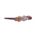 Eganter Acryl Haarklammer mit Blumen-Design und Strass in violett brauner Farbton. - Grau