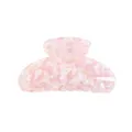 Molla per capelli in acrilico rosa madreperla design geometrico elegante retro accessorio. - Texture Conchiglia Rosa