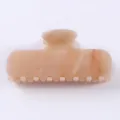 Elegante molletta per capelli in acetato con design marmorizzato per la vostra acconciatura. - Stile Rettangolare Geometrico Motivo Marmo Beige Chiaro