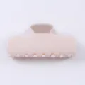 Molla per capelli minimalista in acetato da donna, fermaglio rettangolare rosa chiaro. - Stile Rettangolare Geometrico Rosa Chiaro (Colore 11)