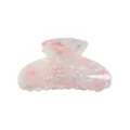 Molla per capelli in acrilico da donna, elegante fermaglio geometrico con motivi colorati. - Texture Ghiaia Multicolore Rosa