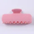 Molla per capelli rosa in acrilico, accessorio per styling minimalista per donne e ragazze. - Stile Rettangolare Classico Rosa (Colore 15)