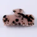 Elegante molletta per capelli in acetato tartarugato, accessorio alla moda per uso quotidiano. - Stile Rettangolare Geometrico Tartarugato Macchiato Nero Base Rosa