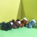 Cute plush horse keychain fluffy pony pendant backpack charm cute year of the horse gift - Mixed Style