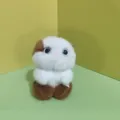 Schattige pluizige kat pluche hanger, zacht knuffeldier voor tassen en sleutels. - bal ketting / Koffie