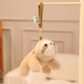 Cute sloth plush toy hanging pendant, soft stuffed animal keychain for backpack and room decor. - Sloth