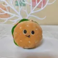 Cute plush hamburger keychain plushie soft stuffed bread doll bag pendant toy for kids. - 10cm Standard Bead Chains / Hamburger