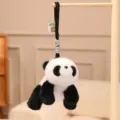 Cute panda plush toy bag charm, soft stuffed animal keychain pendant for girls and kids daily use - Panda