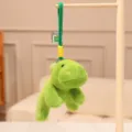 Green plush toy hanging charm cute dinosaur backpack pendant soft stuffed doll for girls - Green Hippo