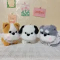 Simpatico cucciolo peluche ciondolo giocattolo, Shiba Inu e schnauzer portachiavi dettaglio - Lotto Misto