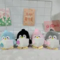 Adorable pendentif en peluche pingouin sucette jouet sac charme porte-clés mignon. - Couleurs Mélangées