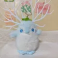 Dettaglio portachiavi peluche pinguino blu carino, morbido ciondolo animale per borse. - Catena in ferro standard da 12 cm / Blu