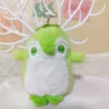 Simpatico piccolo pinguino verde peluche portachiavi morbido animale ciondolo regalo. - Catena in ferro standard da 12 cm / Verde