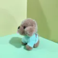 Schattige pluche teddy hond sleutelhanger tas hanger zachte pop speelgoed voor kinderen leuk cadeau. - Groen / 12 cm kralenketting