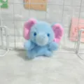 Simpatico elefante di peluche portachiavi, morbido ciondolo per borsa di animale imbottito per bambini. - Catene a sfere standard da 10 cm / Blu
