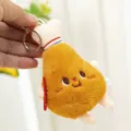 Cute fried chicken plush toy keychain, soft stuffed cartoon bag pendant ornament gift. - Chicken Leg
