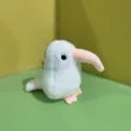 Cute white kiwi bird plush keychain, soft fluffy fabric toy pendant for bag charm decoration. - 10CM Ball Chain / White