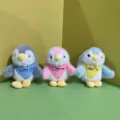 Cute plush penguin toy cute stuffed animal doll with colorful scarf set of three pieces - 12cm Flat Split Ring / Mixed Assortment