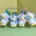 Simpatico pinguino cuffie peluche portachiavi, morbida bambola animale borsa ciondolo. - Cordoncini elastici da 12 cm / Assortimento misto