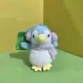 Cute plush penguin toy with earmuffs and scarf keychain pendant cute animal doll backpack - 12cm Elastic Cords / Blue