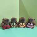 Cute bikini capybara plush pendant detail view, showing soft material and lovely fruit bikini design. - Mixed Batch