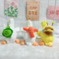 Set portachiavi in peluche oca anatra, ciondoli creativi per bambole di peluche. - Catenina a sfere ordinaria da 12 cm / Colori Misti