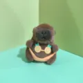 Cute bikini capybara plush toy pendant, soft stuffed animal bag charm and lovely keychain doll. - Orange / 12cm Bead Chain
