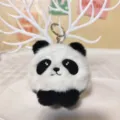 Süßer Cartoon Panda Plüsch Schlüsselanhänger, weiches Stofftier Taschenanhänger Geschenk. - Schwarze Pandaköpfe