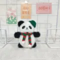 Niedlicher Cartoon Riesenpanda Plüsch Anhänger Detail,weiches Stofftier Taschen Deko Geschenk - Weihnachtsgrün