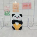 Süßer Cartoon Riesenpanda Plüsch Anhänger weiche gefüllte Puppe Rucksack Schlüsselanhänger - Einen Ast umarmend