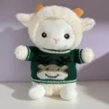 Simpatico peluche pecora animale di peluche con maglione verde morbida bambola regalo bambini - Vitellino verde con maglione
