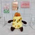 Süßes Plüschtier Schlüsselanhänger weiche Stofftier Puppe Tasche Anhänger Rucksack Dekoration - 12 cm gewöhnliche Perlenkette / Pommes frites