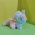 Pastel unicorn plush keychain detail showing glitter horn, soft colorful fuzzy toy close up - 12cm Bead Chain / Pink