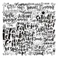 Adesivi con citazioni motivazionali in bianco e nero, lettering inglese minimalista per diario. - 42 Fogli/Confezione