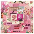 Autocollants décoratifs vintage roses pour journal, scrapbooking, carnets et coques de téléphone. - Mélange Vintage Rose (YCK029) / 50 Pièces/Paquet