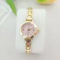 Montre quartz femme cadran rose bracelet en métal doré montre élégante de style décontracté - Or Rose