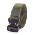Tactical nylon belt 3.8cm military army green heavy duty quick release metal buckle daily use - 125cm / Army Green