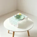 Raised ceramic pet slow feeder bowl with cute floral stand, anti-vomit cat bowl variant. - Green