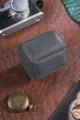 Zeshoekige lederen horloge opbergdoos draagbare polshorloge organisator etui grijs - 1 Plaats / Grijs
