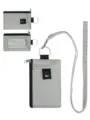 Lichte mini portemonnee multifunctionele kaarthouder sleutelhanger met halskoord handig. - Lichtgrijs