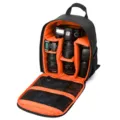 Professionele camerarugzak voor DSLR spiegelloze camera's, gewatteerde vakken, opbergtas. - Oranje