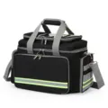 Bolso médico de emergencia táctico impermeable negro con compartimentos y correas fuertes - Negro