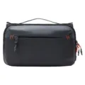 Black digital tech pouch organizer, compact travel storage bag for electronics accessories. - Racing Black