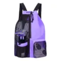 Outdoor zwemmesh rugzak met trekkoord, paarse waterdichte sporttas voor fitness. - 20-35L / Paars