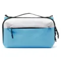 Blue white multi-function tech pouch for travel commuting storage bag electronics organizer - Clear Sky Soft Blue