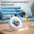 Automatic single slot watch winder mechanical storage box with keychain stand and lights - Set + Key Pendant (Rechargeable & Corded - Built-in Lithium Battery)